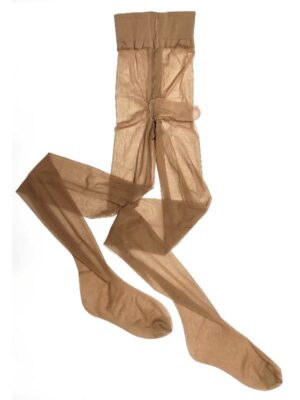 Suntan high waist transparent silky slightly shiny dance tights 陽光膚色高腰透明絲滑微光澤舞襪