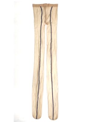 Ultra-thin fully transparent seamed basic dance tights