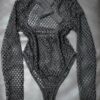 Black fishnet leotard 黑色網狀連體衣